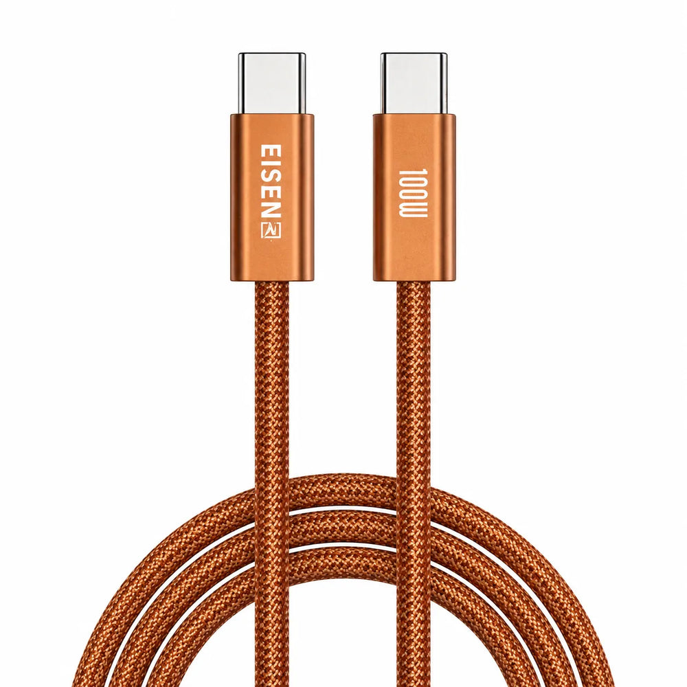 100W USB-C naar USB-C Snellaadkabel 1 Meter Gevlochten