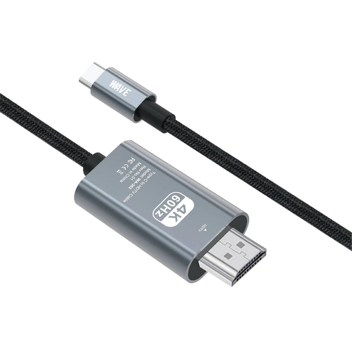 USB-C naar HDMI Kabel 2 Meter – 4K 60Hz Type-C naar HDTV Kabel – Geschikt voor MacBook, iPad, Samsung Galaxy en USB-C Laptops-Ilumina Benelux