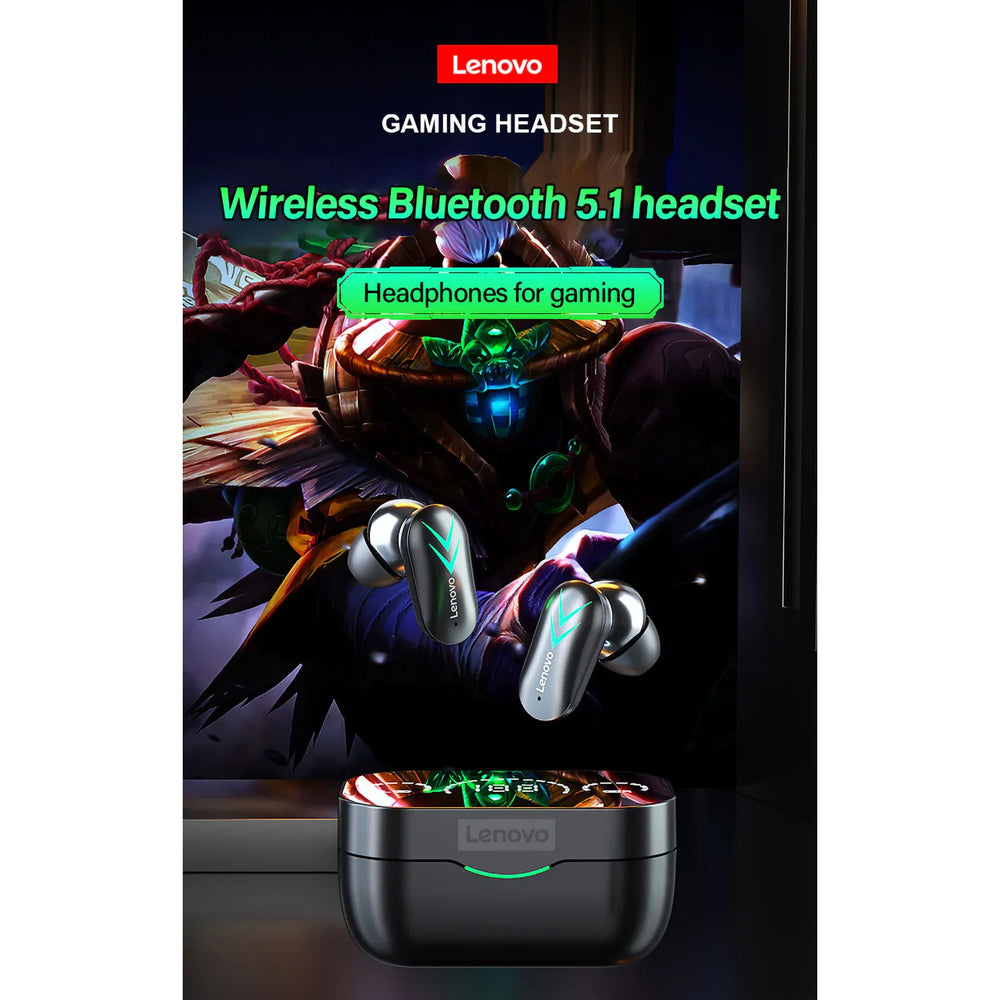 Lenovo XT82 Draadloze Bluetooth Oordopjes – Bluetooth 5.1 Headset met LED Display – Zwart-Ilumina Benelux