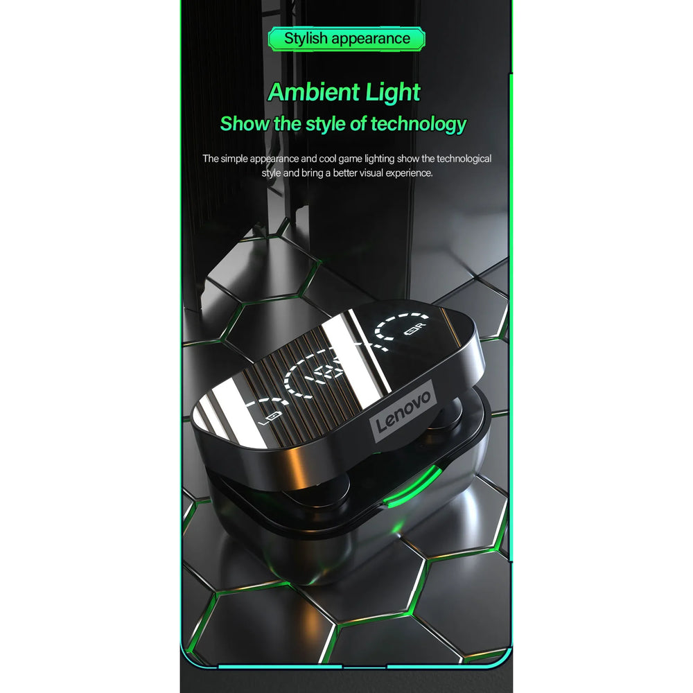 Lenovo XT82 Draadloze Bluetooth Oordopjes – Bluetooth 5.1 Headset met LED Display – Zwart-Ilumina Benelux