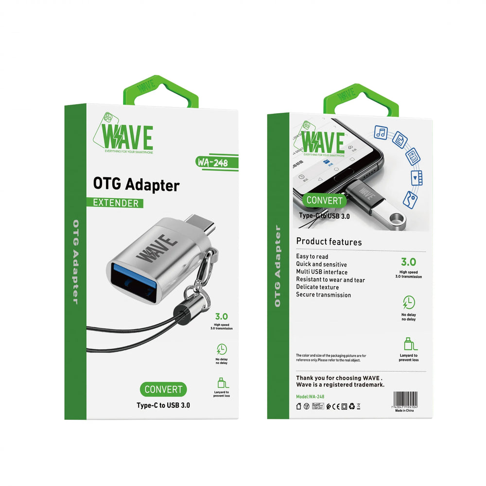 USB-C OTG Adapter USB 3.0 – Type-C naar USB-A Converter – OTG Extender – USB Stick Adapter – Aluminium