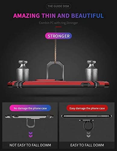 iPhone XR Hoesjes – Rugged Backcover met Ring Kickstand – Schokbestendig – Rood-Ilumina Benelux