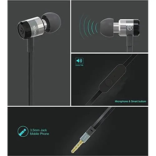 Yison EX900 In-Ear Oordopjes met Microfoon – 3.5mm Stereo Earphones – Metal Design-Ilumina Benelux