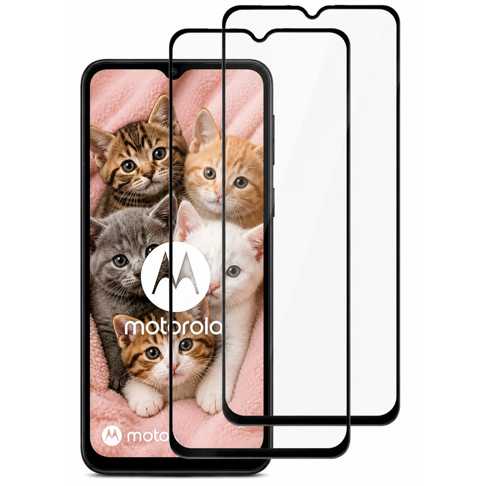 Motorola Moto E7 Screenprotector Glas Gehard 9H Full Cover – 2-Pack-Ilumina Benelux