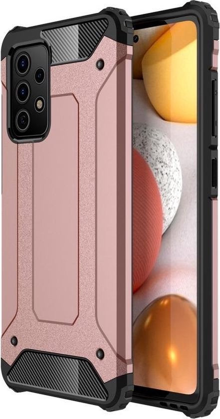Schokbestendig Heavy Duty Armor Hoesje Geschikt voor: Samsung Galaxy A13 4G & 5G Back Cover - Roségoud