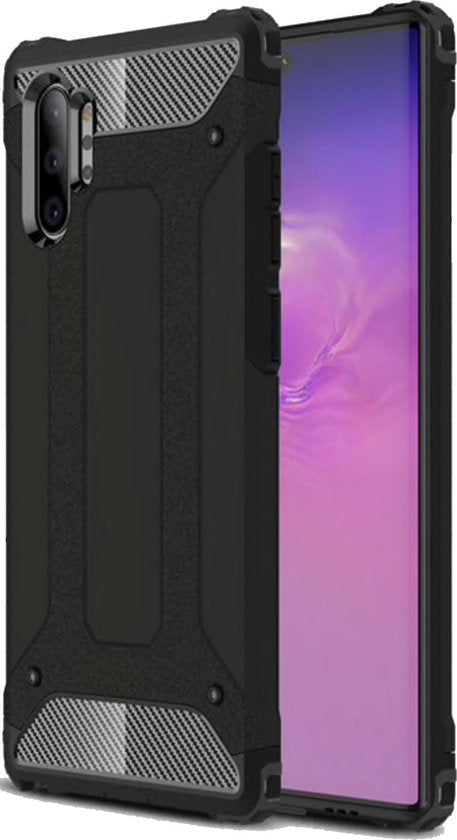 Samsung Galaxy Note 10 Plus Hoesjes – Armor Hybrid Backcover – Schokbestendig – Zwart-Ilumina Benelux