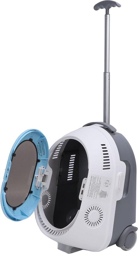 Kattentas | Huisdiertas | katten honden reistas | dieren transport tas | rugzak | draagtas | rug dierentas voor huisdieren met zwenkwielen - honden en katten - Blauw