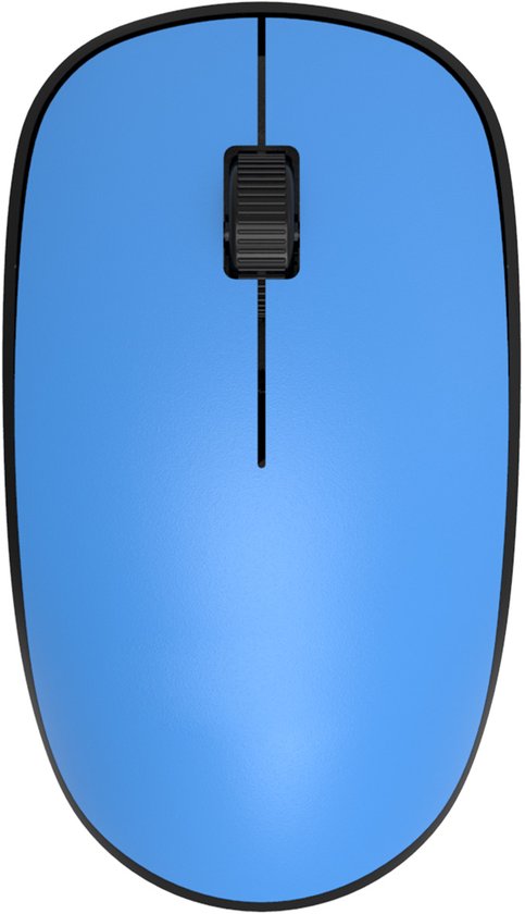 Draadloze optische muis voor Laptop en Computer - Rechts en Linkshandig - 2.4GHz - Blauw