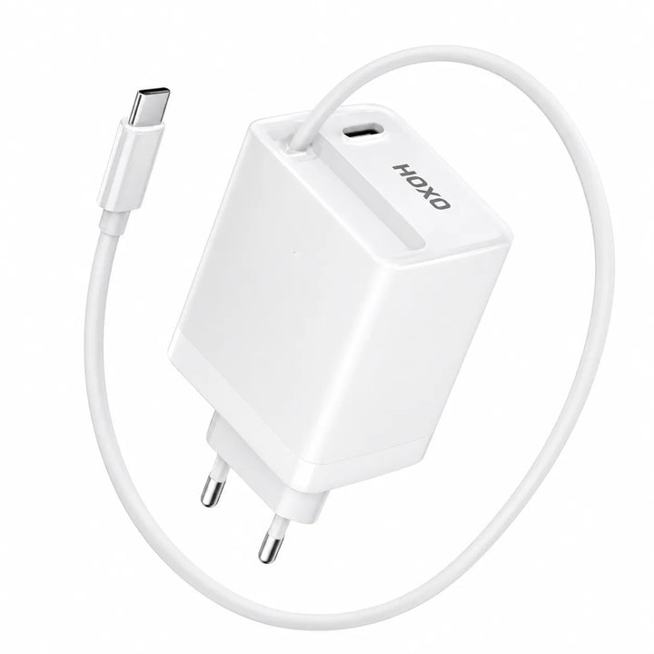 65W USB-C GaN Fast Charger met geïntegreerde kabel-Ilumina Benelux