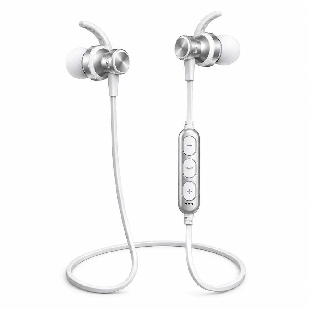 Mingge MS-T4 Draadloze Bluetooth Oordopjes – Sport Bluetooth Headset – Zilver-Ilumina Benelux