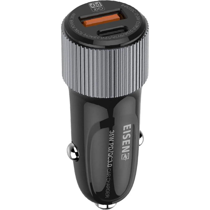 36W Dual USB Fast Car Charger USB-C PD & QC4+ Met USB-C Kabel-Ilumina Benelux