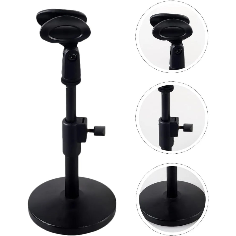Microfoon Standaard Bureau – Verstelbare Desktop Microfoonhouder – Universele Tafelmicrofoon Standaard – Zwart