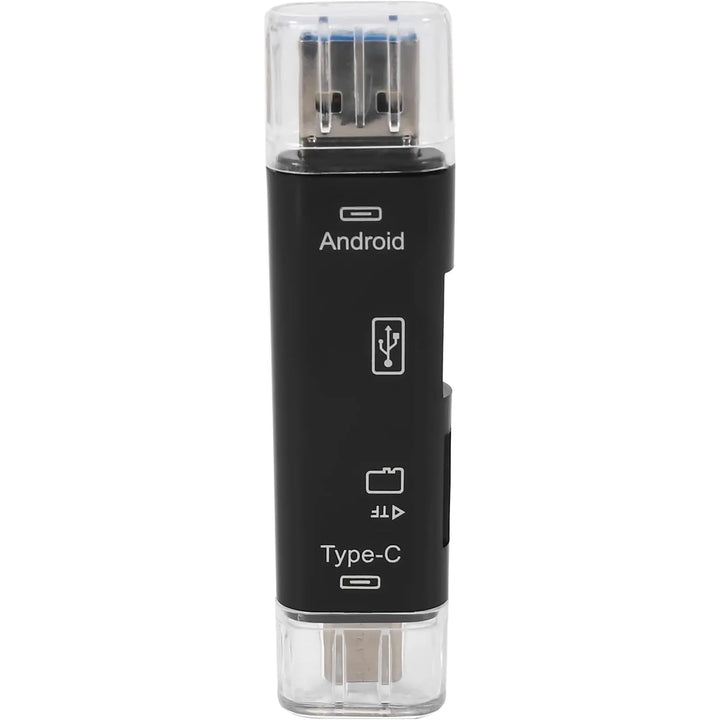 5-in-1 OTG Kaartlezer – USB-C, Micro USB & USB-A – SD & MicroSD Kaartlezer – OTG Adapter voor Android, PC & Laptop