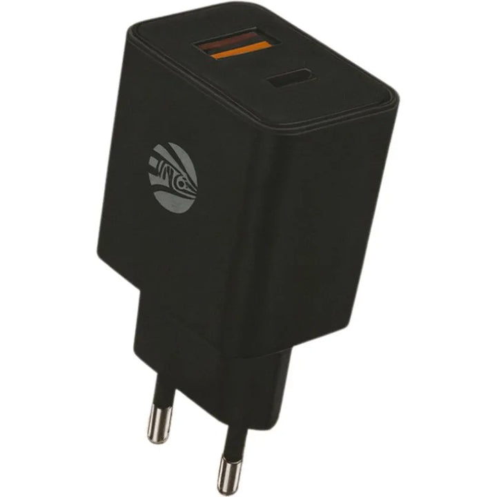 Snellader – 25W – USB-C + USB-A Poort – Dual Port Oplader – Zwart-Ilumina Benelux