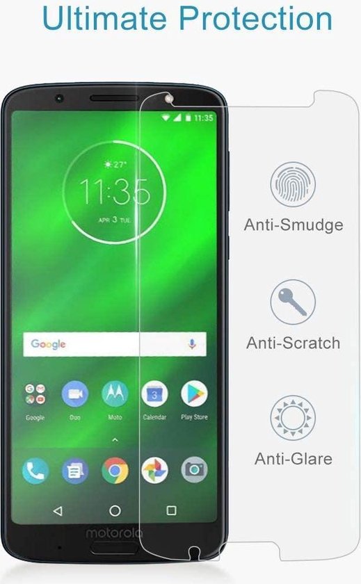 Motorola Moto G6 Plus Screenprotector Gehard 9H – Anti-kras – 2-Pack-Ilumina Benelux