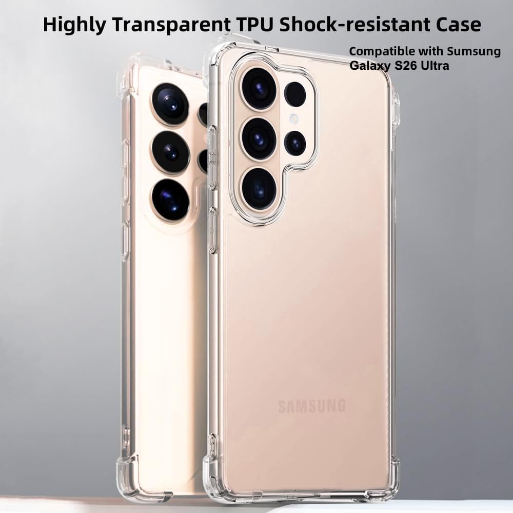 Samsung Galaxy S26 Ultra Hoesjes - Ultra-Hybrid Backcover - Schokbestendig - Crystal Clear Transparant-Ilumina Benelux