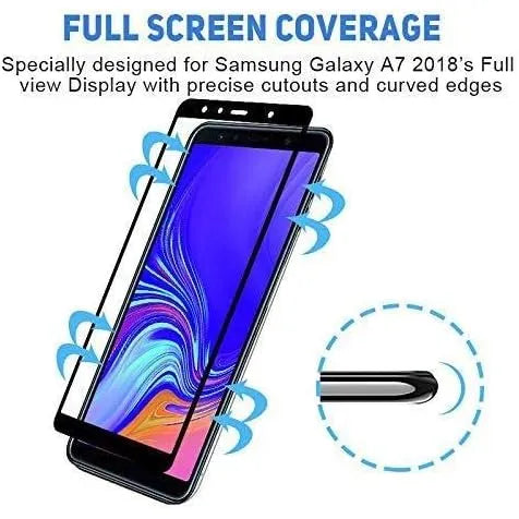 Samsung Galaxy J4+ / J6+ / A7 2018 Screenprotector Full Cover Glas 9H – 2-Pack-Ilumina Benelux
