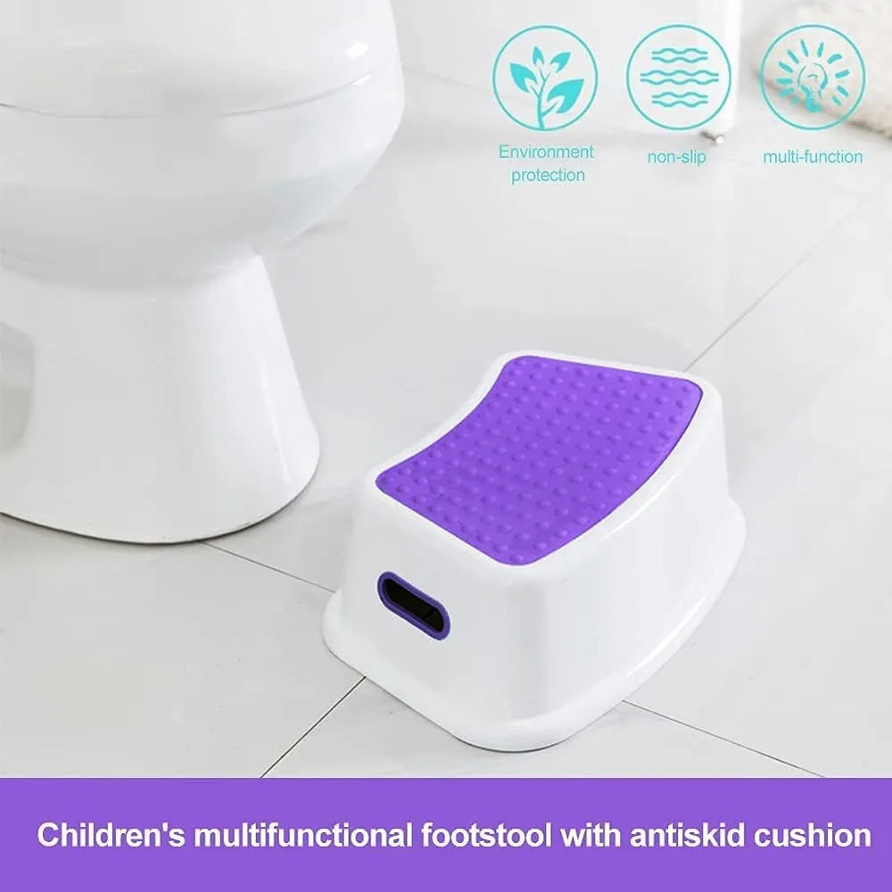 Opstapkrukje – Toiletkrukje – Voetverhoger – Opstapje voor Kinderen - Baby Wc Krukje - Paars-Ilumina Benelux