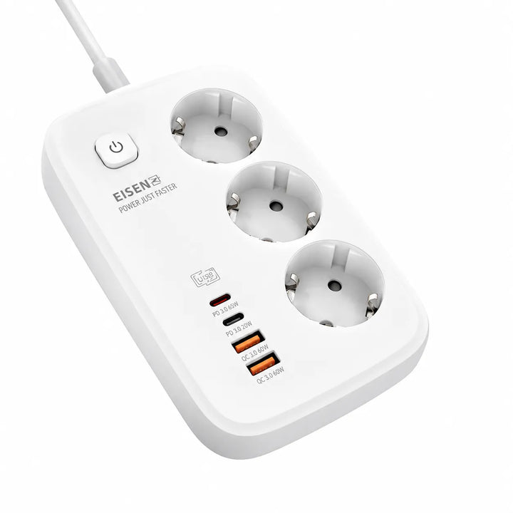 3250W Power Strip met 2 USB en 2 USB-C PD Fast Charge Poorten