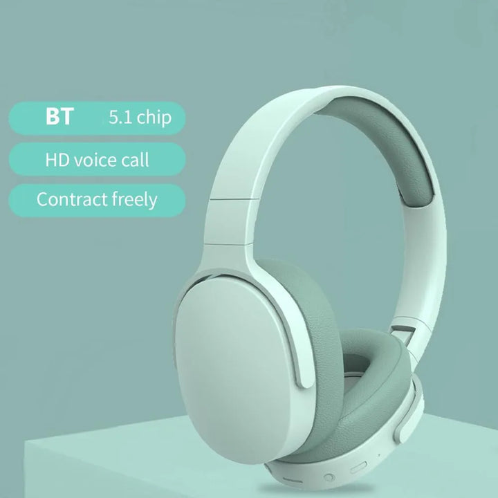 Draadloze Over-Ear Koptelefoon – Bluetooth Headset – Noise Cancelling – Opvouwbaar – Microfoon – Groen-Ilumina Benelux