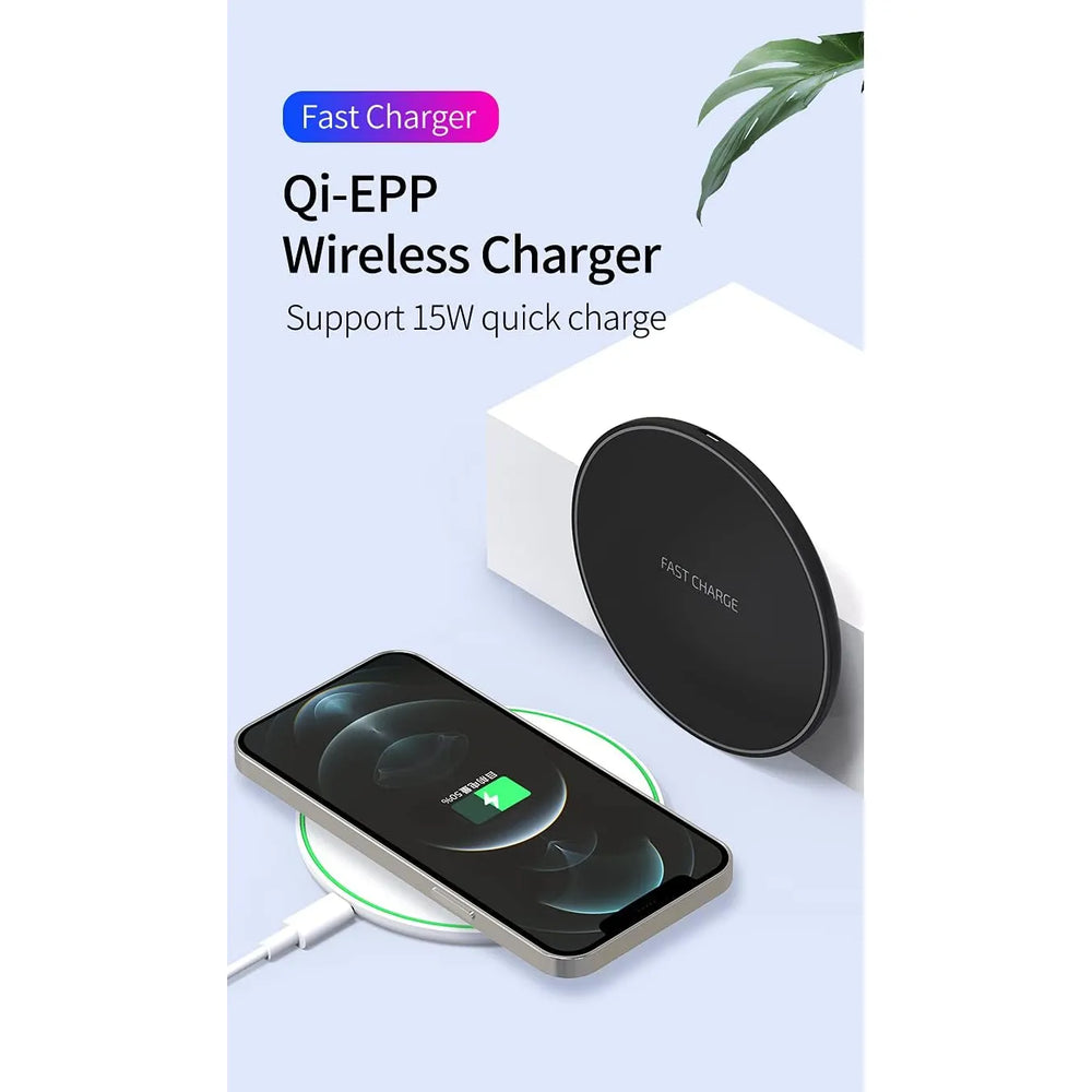Draadloze oplader 15W - Geschikt voor iPhone 16/15/14/13/12 - MagSafe - USB-C kabel & USB-A poort