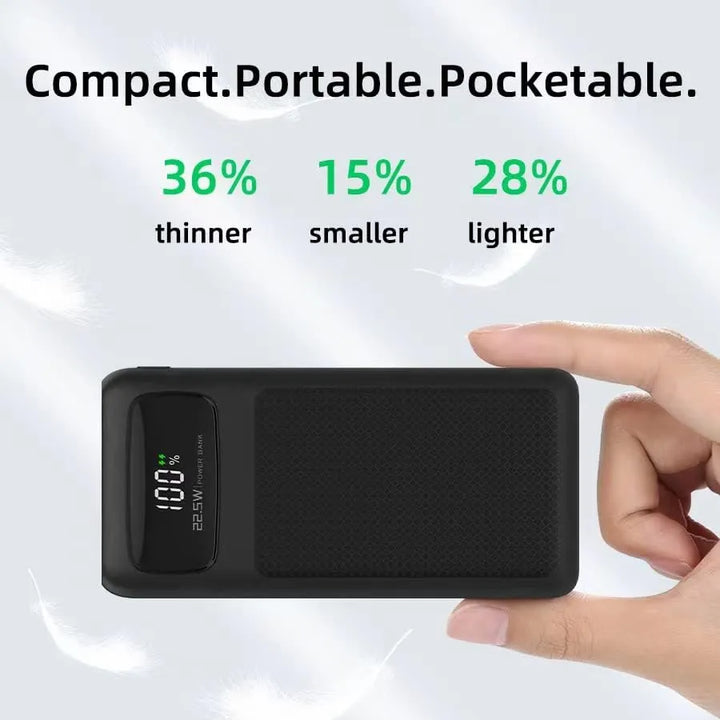 Powerbank 10.000 mAh – 22,5W Snellader – PD 3.0 & QC 4.0 – USB-C Powerbank – Draagbare Externe Batterij – Geschikt voor iPhone, Samsung, Xiaomi, Oppo, OnePlus & iPad-Ilumina Benelux