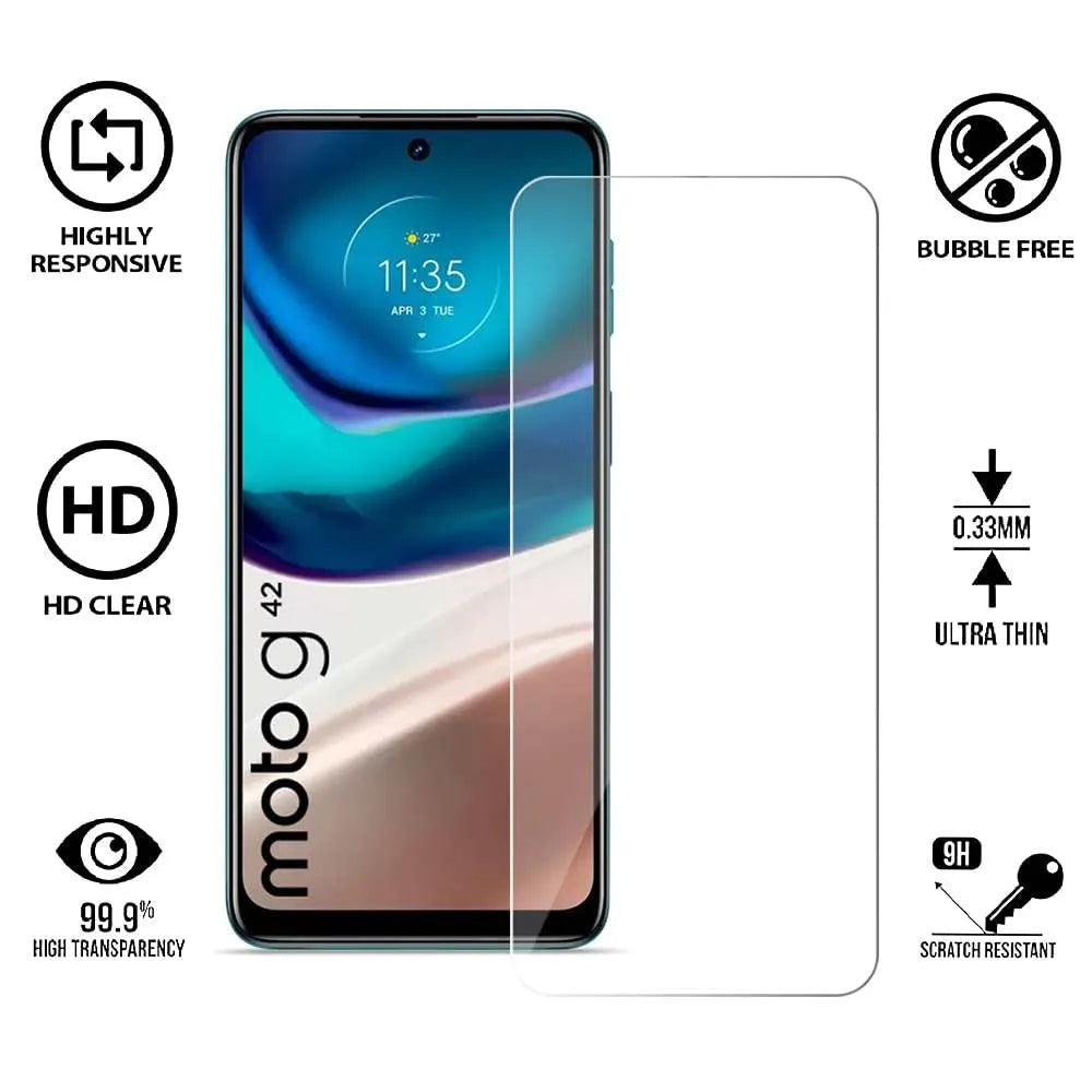 Motorola Moto G42 Screenprotector Glas Gehard 9H – 5-Pack-Ilumina Benelux