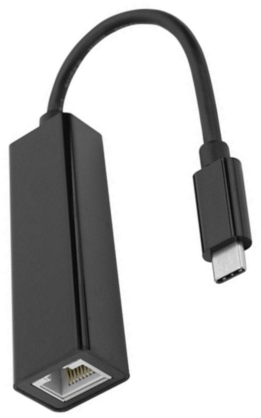USB-C naar Ethernet Adapter – Gigabit Internet Poort – 10/100/1000 Mbps – Hoge Snelheid – Zwart-Ilumina Benelux