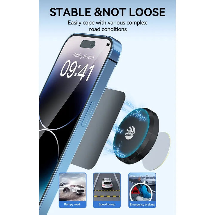 Magnetische Auto Telefoonhouder – Dashboard Houder – Zwart-Ilumina Benelux