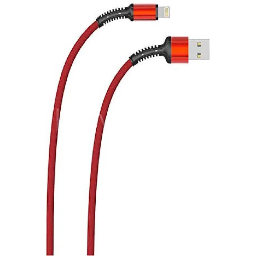 LDNIO LS64 USB-A naar Lightning Kabel – 2 Meter – Fast Charging Nylon Kabel – Rood-Ilumina Benelux
