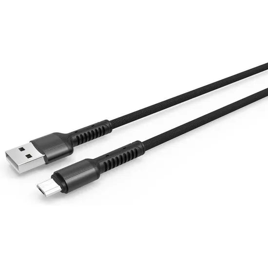 LDNIO LS63 USB-A naar Micro USB Kabel – 1 Meter – 2.4A Fast Charging Nylon Kabel – Zwart-Ilumina Benelux