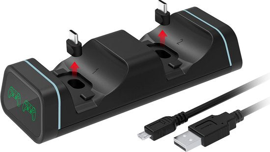 Oplaadstation – Geschikt voor PS5 DualSense – Dock voor 2 Controllers – USB-C Oplader met LED Indicator-Oplaadstation controllers-Ilumina Benelux