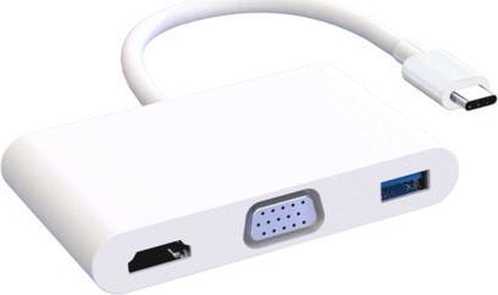 USB-C Hub 7-in-1 – HDMI 4K & VGA – 100W PD – SD/TF Kaartlezer – USB 3.0 & 3.5mm Audio – Grijs-Ilumina Benelux
