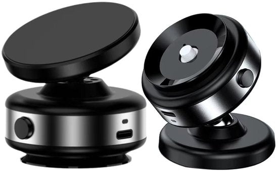 Telefoonhouder auto – Magnetisch vacuüm met zuignap – Verstelbaar – Geschikt voor iPhone & Android – Zwart-Ilumina Benelux