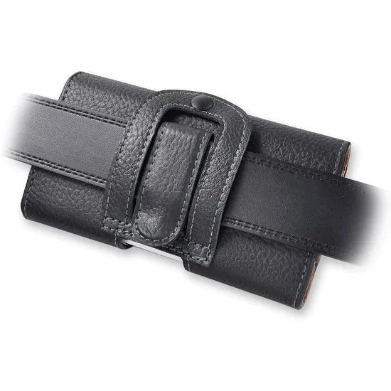 Heuptas voor Smartphone – PU Lederen Telefoontas met Riemlus – XXL 6,5 t/m 7,0 inch – Riemtas – Zwart-Ilumina Benelux