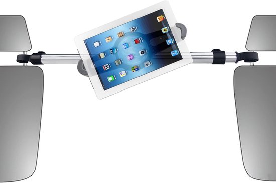 Tablethouder auto – Hoofdsteun achterbank – Uitschuifbaar universeel – 7-10.5 inch – Aluminium-Tablethouder-Ilumina Benelux