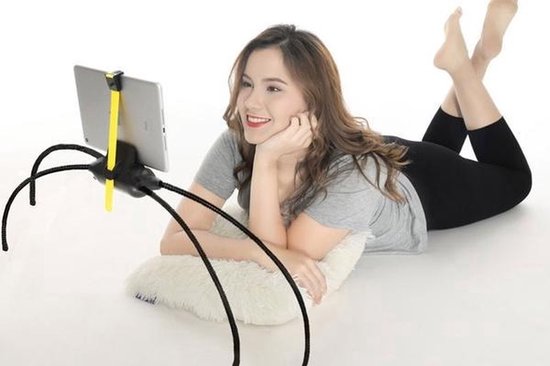 Tablet Standaard – Flexibele Telefoon & Tablet Houder – Universeel – Voor Bed, Bank, Park, Strand, Keuken, Douche & Buiten – Geschikt voor iPad, Samsung, Surface & Meer – Opvouwbaar & Draagbaar