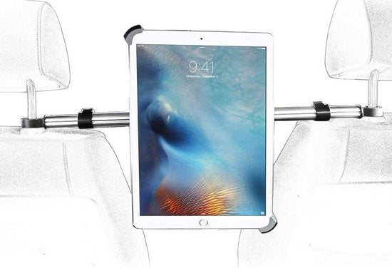 Tablethouder auto – Hoofdsteun bevestiging – Universeel – Voor 9,5-14,5 inch tablets – Zwart-Tablethouder-Ilumina Benelux