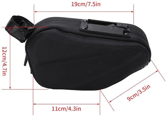 Zadeltas fiets – Click&Go systeem – Waterdicht – Compact – Zwart-Ilumina Benelux