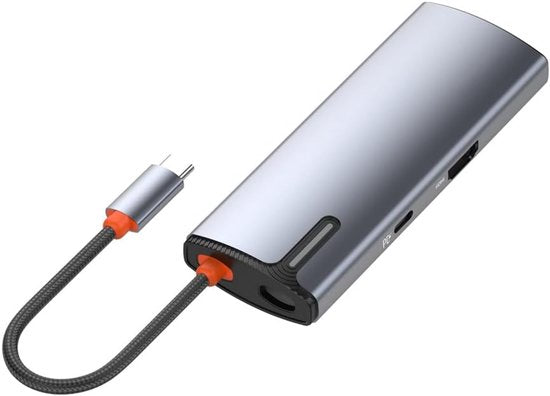 USB-C Hub Adapter – HDMI 4K – Gigabit Ethernet LAN – USB 3.0 – Aluminium Zilver-Ilumina Benelux