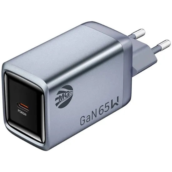 GaN 65W Snellader – USB-C Power Delivery – Super Fast Charging – Compact Design – Zilver-Ilumina Benelux