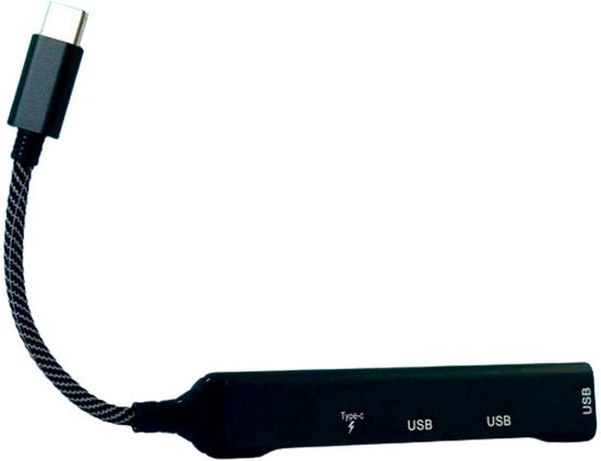 USB-C naar USB-A Hub – 4-in-1 Adapter – USB 3.0/2.0 – USB-C Oplaadpoort – Aluminium – Zilver-Ilumina Benelux