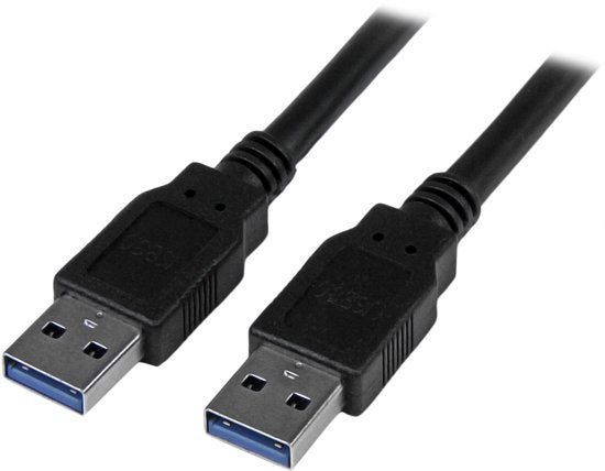 USB 3.0 Kabel – USB-A naar USB-A – 5 Gbps Datakabel – 3 Meter – Zwart-USB-Kabels-Ilumina Benelux