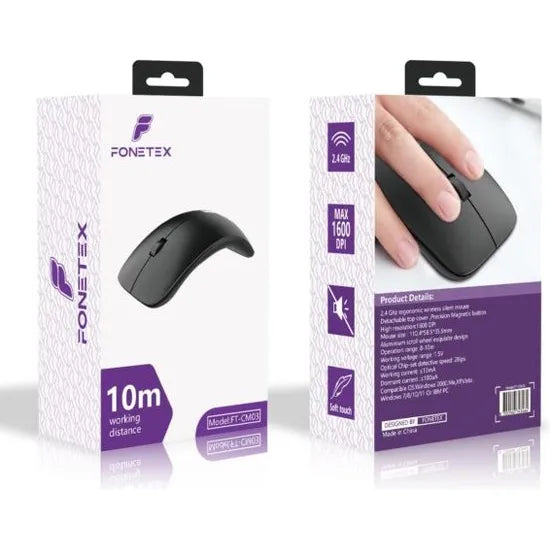 Ergonomische Draadloze Muis - 2.4GHz Wireless - Stille Klik - USB Ontvanger - Laptop & PC Muis - Geschikt voor Windows, MacOS & ChromeOS - Zwart-Ilumina Benelux