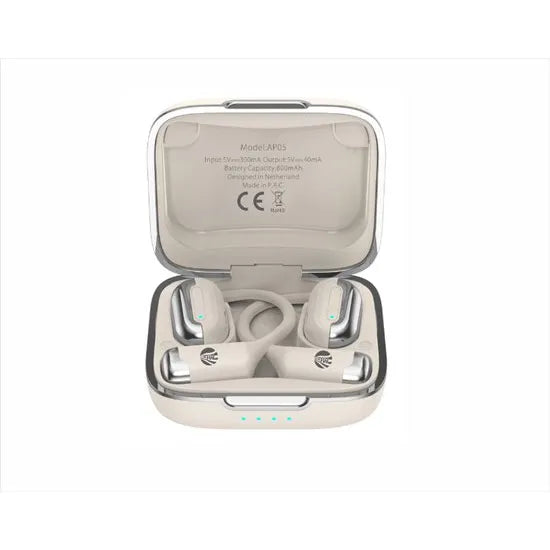 OWS Draadloze Bluetooth Oordopjes – Open Ear – Hi-Res Audio – Oplaadcase – Wit-Ilumina Benelux