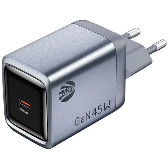 GaN Snellader – 45W USB-C Power Delivery PD 3 – Super Fast Charging – Compact Design – Zilver-Ilumina Benelux