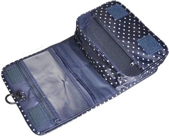 Toilettas met Haak – Waterdichte Travel Organizer – Cosmetica Reistas – Make-up Organizer – Blauw-Toilettas-Ilumina Benelux