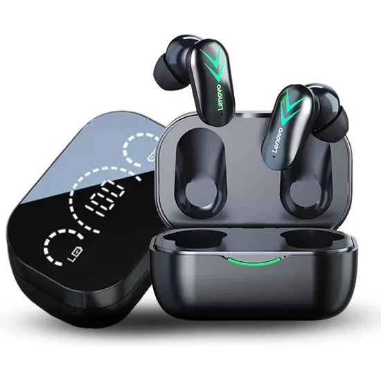Lenovo XT82 Draadloze Bluetooth Oordopjes – Bluetooth 5.1 Headset met LED Display – Zwart-Ilumina Benelux