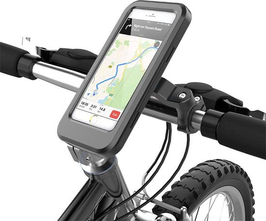 Telefoonhouder fiets & motor – Stuurhouder – Universeel – Stevige beugel – Zwart-Ilumina Benelux