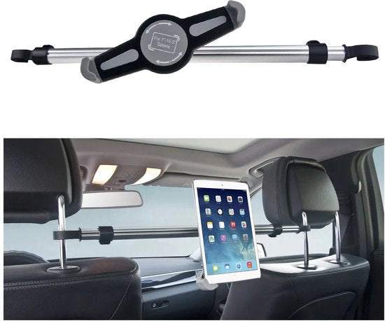 Tablethouder auto – Hoofdsteun achterbank – Uitschuifbaar universeel – 7-10.5 inch – Aluminium-Tablethouder-Ilumina Benelux
